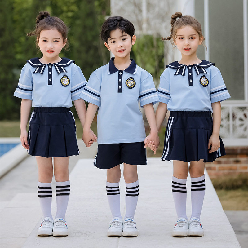 校服儿童风班服套装一年级服装幼儿园园服夏装新款小学生夏季运动