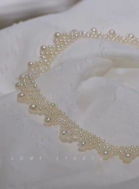 *婚礼系列*珍珠项链女ins新娘超仙网红礼服晚宴小众手工宫廷x22