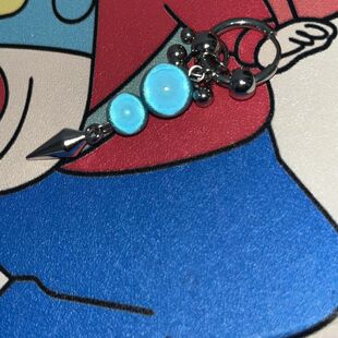 灯光下会反光多颜色珠耳环耳夹极繁不规则铆钉不掉色朋克亚文化环