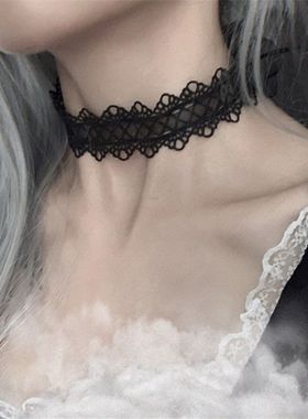蕾丝项圈女choker锁骨链脖子饰品颈带颈链脖链蕾丝短款项链脖颈潮