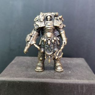 纯铜 实心 做旧 JOYTOY暗源兵人战锤40K灰骑士终结者堡主可动模玩
