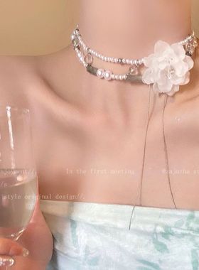 辣欲拽姐!甜酷气质镶钻小众时髦链条项链欧美气质辣妹choker颈链