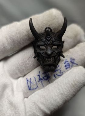 43暗黑般若项链嘻哈鬼面具吊坠男女潮人个性霸气毛衣挂件骷髅配饰