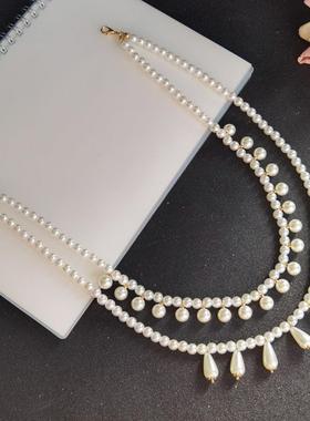 古装原创汉服精美珍珠璎珞项圈旗袍配饰宋制百搭汉服复古珍珠项链