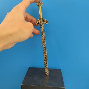 黄铜大号五帝钱铜钱剑养剑葫芦剑来雷击手工山鬼花钱随身挂件摆件