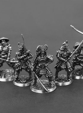 088合金属武士小兵人玩具模型成品桌面游戏战棋子摆件军事手办