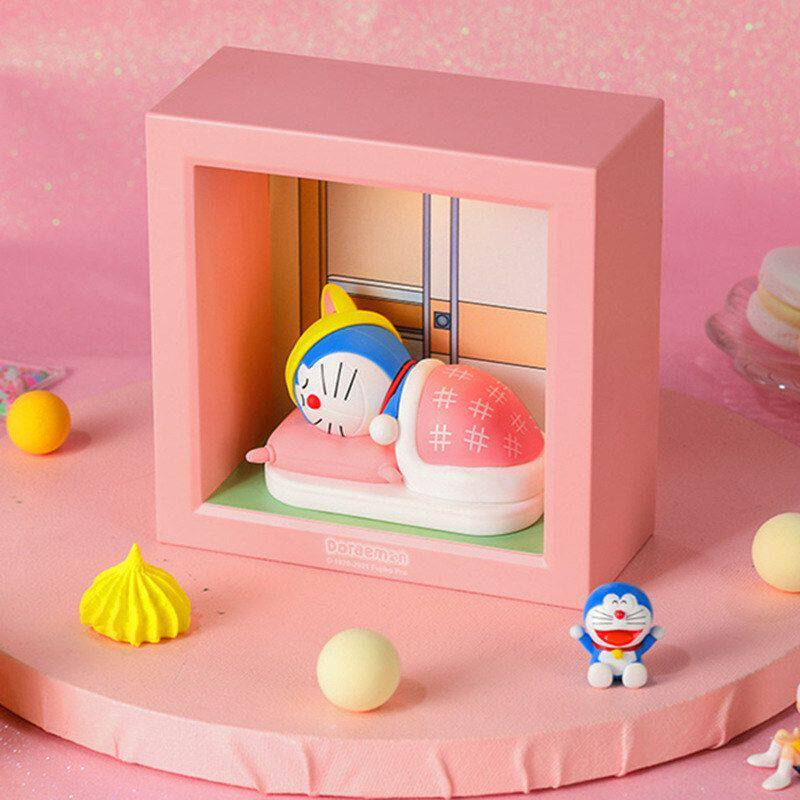 少女心粉哆啦A梦相框小夜灯3D立体公仔led趣味卡通床头灯生日礼物