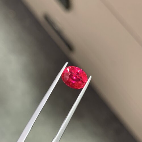 1.52克拉天然无烧鸽血红红宝石Vivid red 火彩璀璨GRS主证鸽血