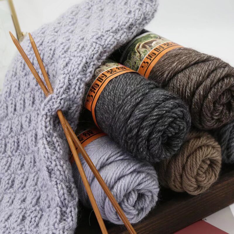 羊驼绒粗毛线手工编织羊毛线团手工编织毛衣线中粗棒针外套围巾线