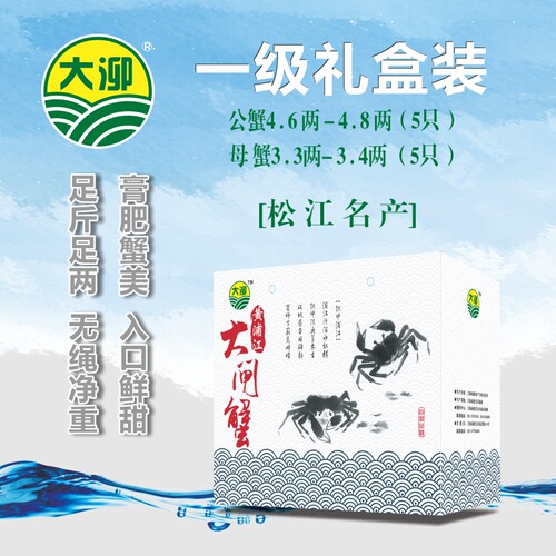 上海黄浦江大闸蟹大泖本地水产