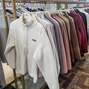 浩扬泰迪绒外套3302女士加厚防风衣儿童摇粒绒立领拉链开衫3301男