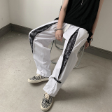 日系潮牌街头潮流宽松腰果花休闲长裤子vibe风，男装休闲裤，星座308B-2