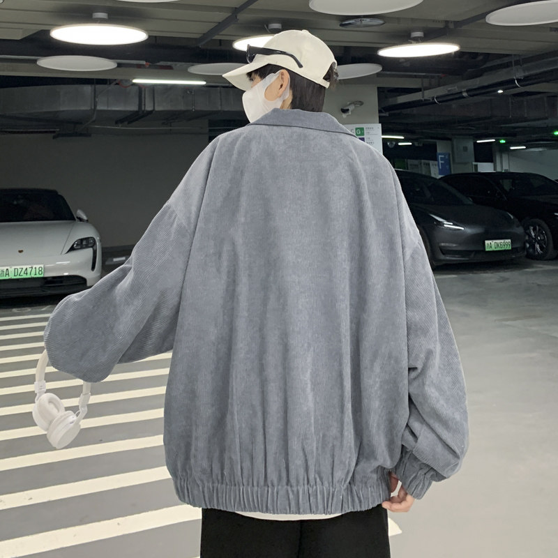 外套男2023年新款短款灯芯绒棒球服日系工装上衣百搭JK0248-P60,男装夹克,星座308B-2