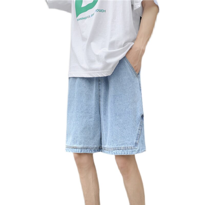阔腿牛仔短裤男夏薄款2021新款直筒宽松五分裤ins潮D,男装牛仔裤,星座308B-2