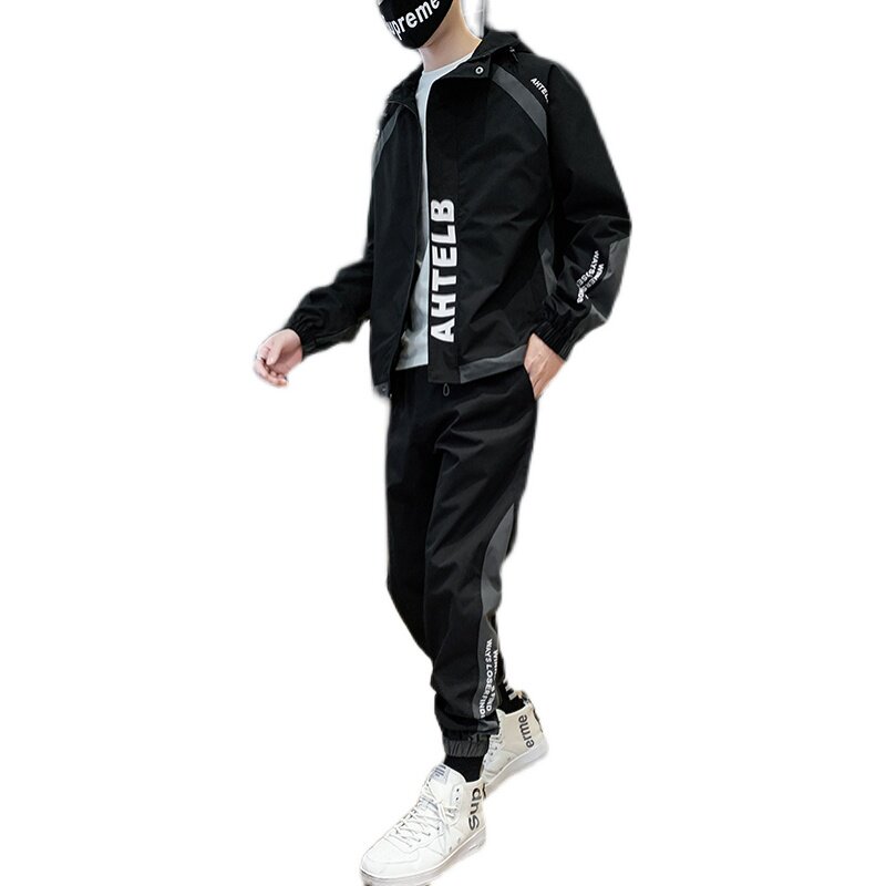 外套男士韩版春秋工装上衣一套搭配帅气冬季休闲夹克TZ3126-P95,男装休闲套装,星座308B-2