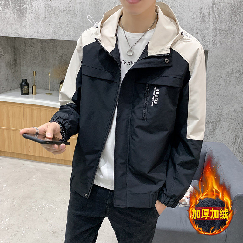 外套男士2023秋季新款休闲工装上衣服男装夹克JK2117-P68加绒P78,男装夹克,星座308B-2