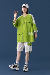 短袖t恤男女情侣运动套装夏季2021年新款时尚休闲两件套TZ12-P88图片