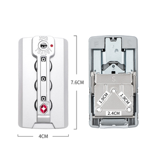 S050#铝框拉杆箱密码锁配件修理扣锁XFG旅行箱锁TSA007海关通行锁