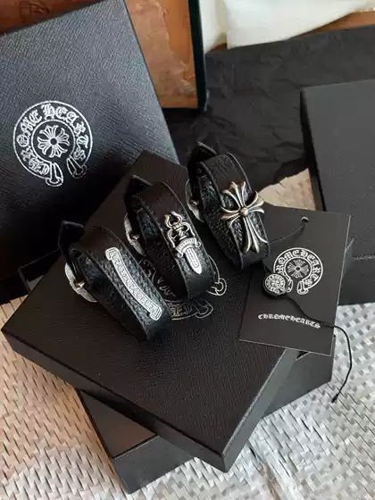 Nicholas Tse Thai Silver Turquoise Cross Genuine Leather Bracelet Amekaji Six-Pointed Star Bold Cowhide Bracelet Jewelry