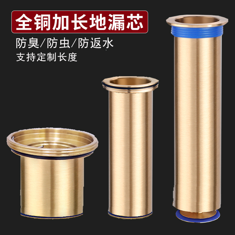 全铜加长芯下水管道断层地漏专用防臭防虫防返水防臭神器通用内芯