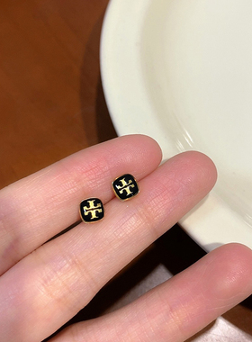 钛钢黑色滴油螺丝小耳钉