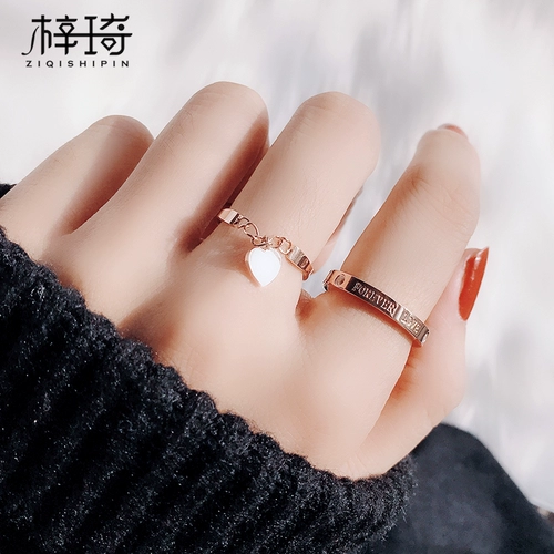 Брендовое кольцо из нержавеющей стали, японские и корейские, на указательный палец, простой и элегантный дизайн, популярно в интернете