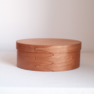 日常选物 樱桃木夏克盒子 椭圆收纳置物盒