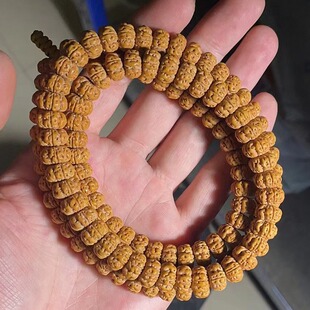 航母小金刚菩提子108颗梅花桩双龙纹树王盘龙纹蜂窝原籽佛珠手串