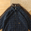 潮流拼色全棉长袖 外贸男装 衬衣小外套 感觉好日系格子衬衫 复古时尚