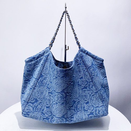 WENCZLY托特包大容量刺绣花朵