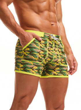 TADDLEE迷彩泳裤男速干防尴尬平角游泳裤专业训练沙滩裤温泉泳衣