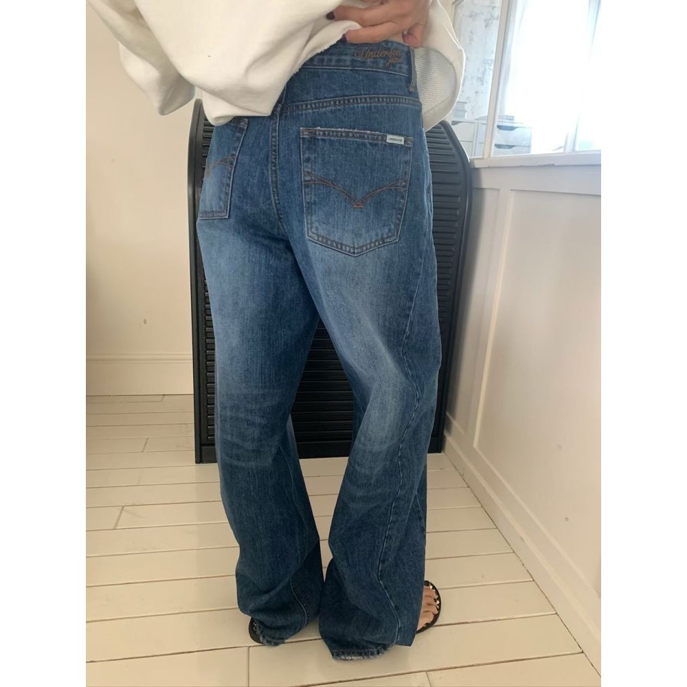 九1012韩国东大门运动牛仔裤区UNDERSON-8667769直邮原宿甜美风格