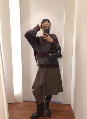 九1105韩国东大门户外半身裙区ous-8689683甜美复古秋冬都市韩版