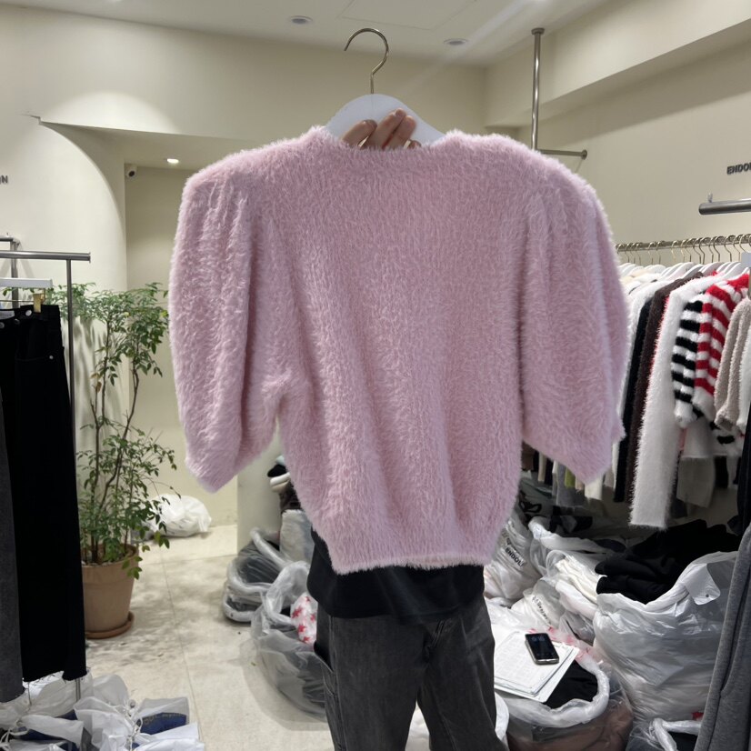 八0130韩国东大门运动户外针织衫区4559449洋气冬季百搭正品流行