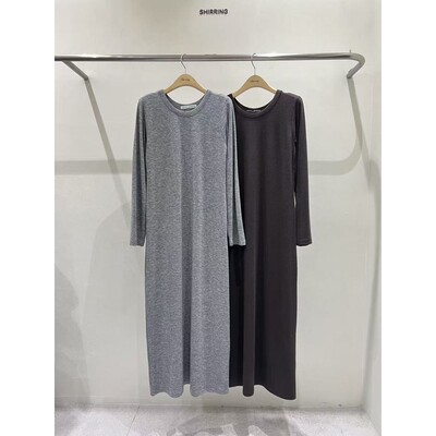 九1024韩国东大门连衣裙区shirring-8679222端庄正品简洁冬款舒适