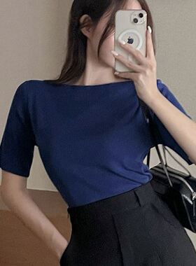 六0531韩国正品41475 针织衫区人气欧美秋季简约通勤精致纯色优雅