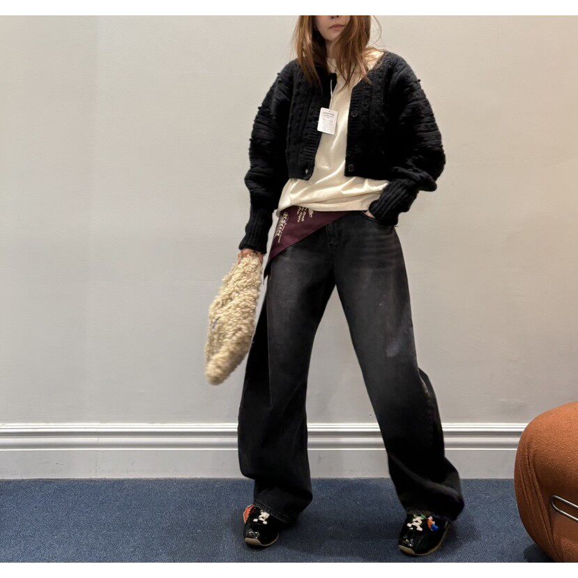 八0130韩国东大门运动户外针织衫区4559215洋气冬季百搭正品流行