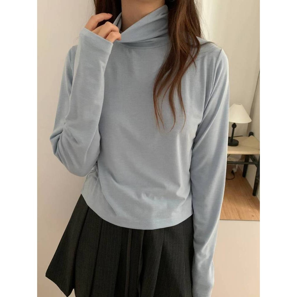 九1012韩国东大门t恤区doubleJ-8668074简约秋季洋气通勤优雅纯色