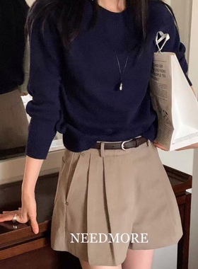 九1129韩国东大门毛衣区NEEDMORE-8715347纯色洋气正品优雅冬款