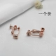 Золотые серьги, клипсы, 2 размер, розовое золото