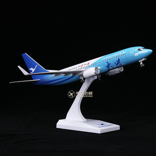 30CM带轮子带灯仿真飞机模型厦门航空大兴号波音737客机礼品摆件