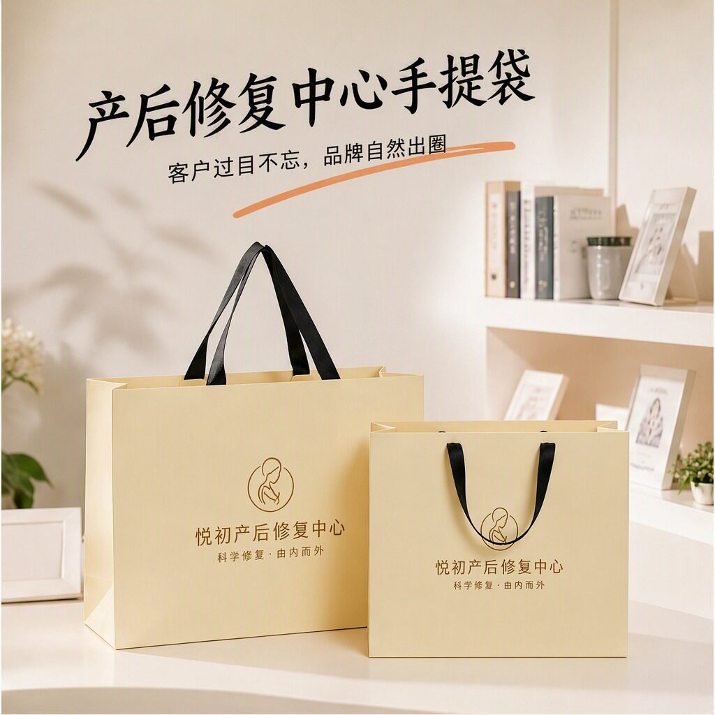 高级感产后修复中心手提袋定制logo修复产品礼品袋大号手拎袋X169