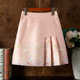 半身裙春夏新款 2024年热卖 女装 百搭女士百褶A字织锦提花玉兔短裙