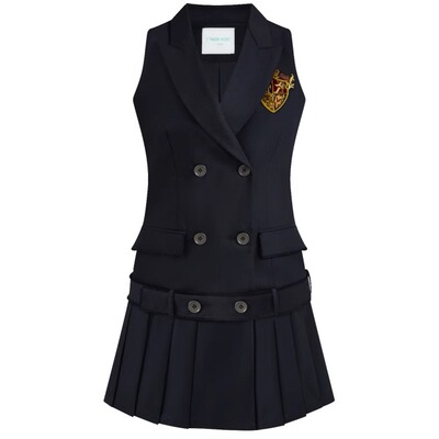 1 TROP FORT25王冰冰同款私服夏款魔法兔子西装连衣裙无袖背心v领