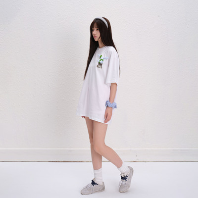 1TROPFORT短袖女t恤2025新款慵懒松弛感宽松独特超好看纯棉上衣