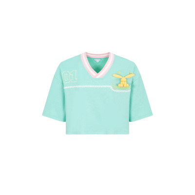 1 TROPFORT运动兔子V领短款T恤