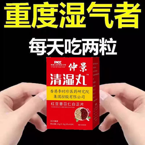 张仲景清湿丸红豆薏苡仁白芷片伏湿丸去湿气体内湿寒湿热湿寒排寒