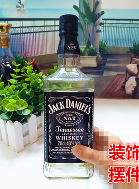 黑色四方玻璃仿真摆件酒柜装饰品