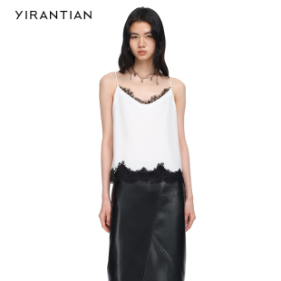 高级简约知性醋酸蕾丝花边吊带内搭女 设计秋款 YIRANTIAN