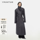 明星同款 设计师春款 高立领廓形CIPHER长风衣外套 YIRANTIAN